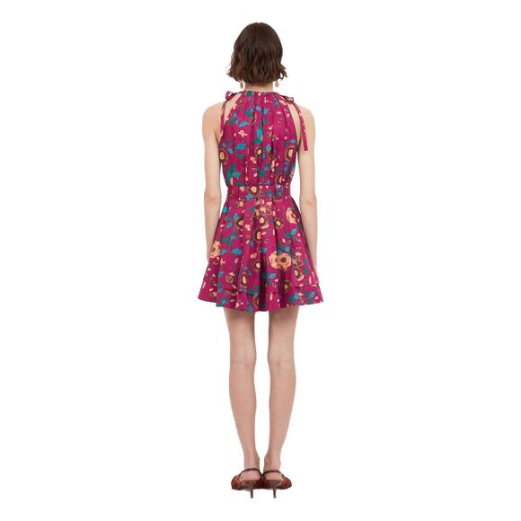NEW ULLA JOHNSON brienne dress in ruby flora